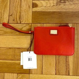Calvin Klein Deep Coral Wristlet